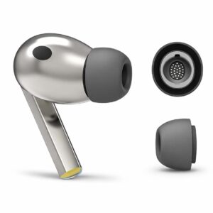 Silikon Ear Tips för Samsung Galaxy Buds3 Pro – Svart L med Tryckavlastningshål
