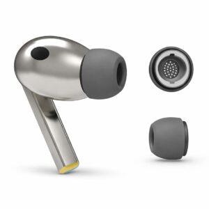 Silikon Ear Tips för Samsung Galaxy Buds3 Pro – Svart M med Tryckavlastningshål