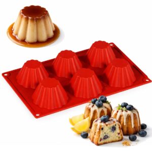 Silikonform Canelé Muffins & Mini-Kakor – 6 Fack Non-Stick | 26x18 cm