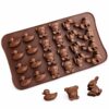 Silikonform Choklad & Praliner – Bondgårdsdjur 3-i-1 24 Bitar | 22x14 cm