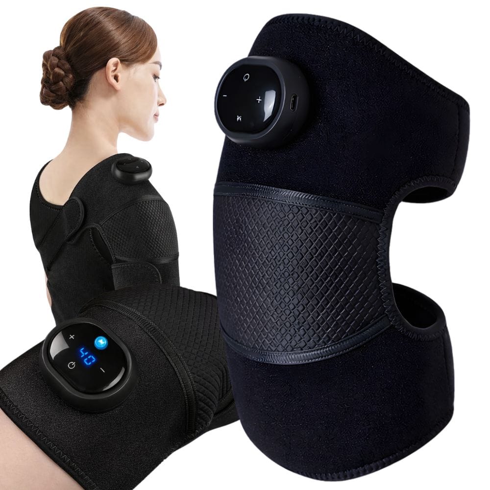 Elektrisk Massager Knä, Axel & Armbåge – Uppladdningsbar med Värme & Massage