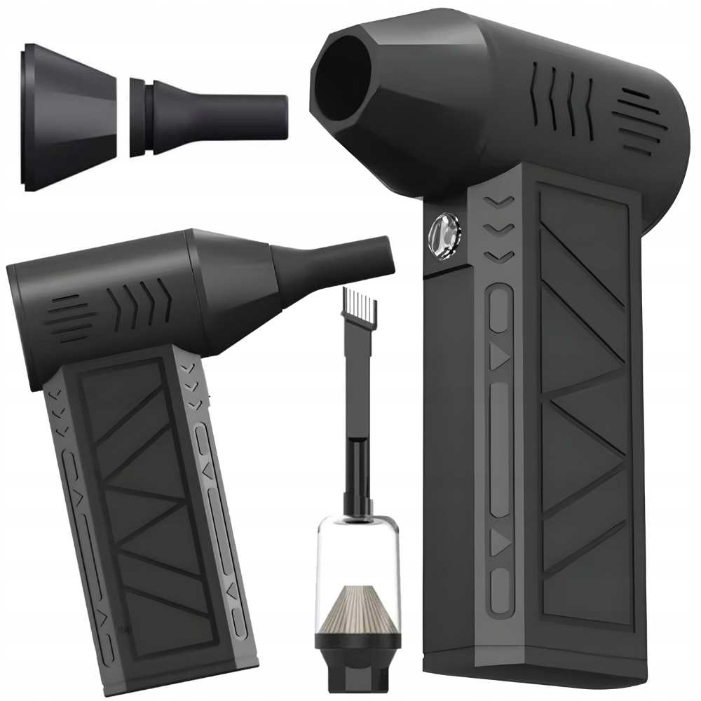 Air duster turbo 2-i-1 – mini fläkt hög hastighet med dammsugare 80000 rpm