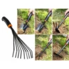 Trädgårdsredskap 6 delar – set med spadar, räfsor, kultivator och hacka för plantering och ogräsrensning