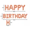 Happy birthday ballong girlang roséguld – foliebokstäver 13 delar dekoration