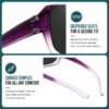 Polariserade suncovers solglasögon över glasögon lila