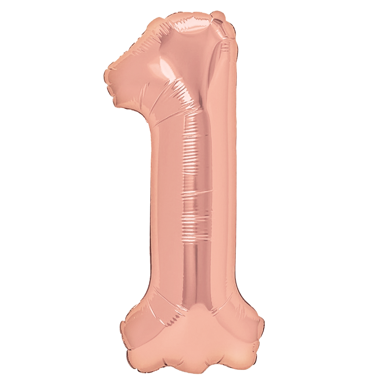 Folieballong siffra 1 roséguld 70 cm