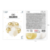 Beige, vita och guldballonger 12 tum 12 st