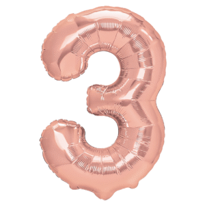 Folieballong Siffra 3 Roséguld 70 cm