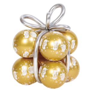 Presentballonger Happy Birthday Guld Chrome – 13 delar
