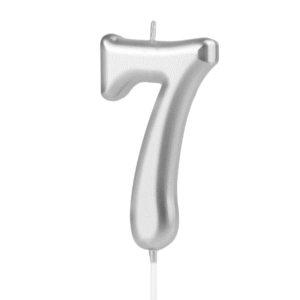 Tårtljus Siffra 7 Silver 10 cm