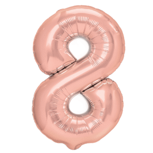 Folieballong Siffra 8 Roséguld 40 cm