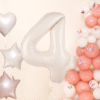 Folieballong siffra 4 kräm beige 100 cm