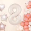 Folieballong siffra 8 kräm beige 100 cm