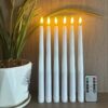 Batteridrivna led kronljus med fjärrkontroll & timer – 27,5 cm – 6-pack