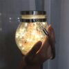 Solcellslykta i glas 4-pack – hängande led lampor med varmvitt ljus