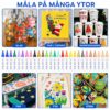 Akrylpennor 80-pack stort färgset – komplett marker set för diy, sten, glas & trä