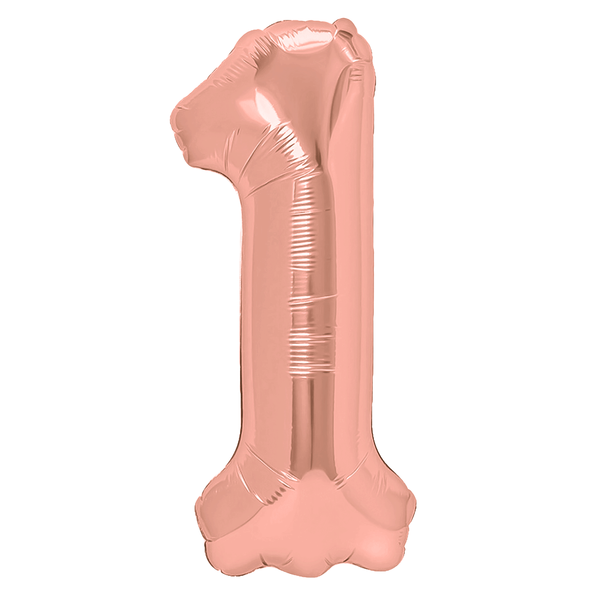Folieballong siffra 1 roséguld 40 cm