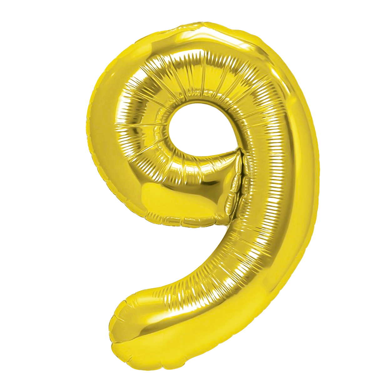 Folieballong siffra 9 guld 40 cm