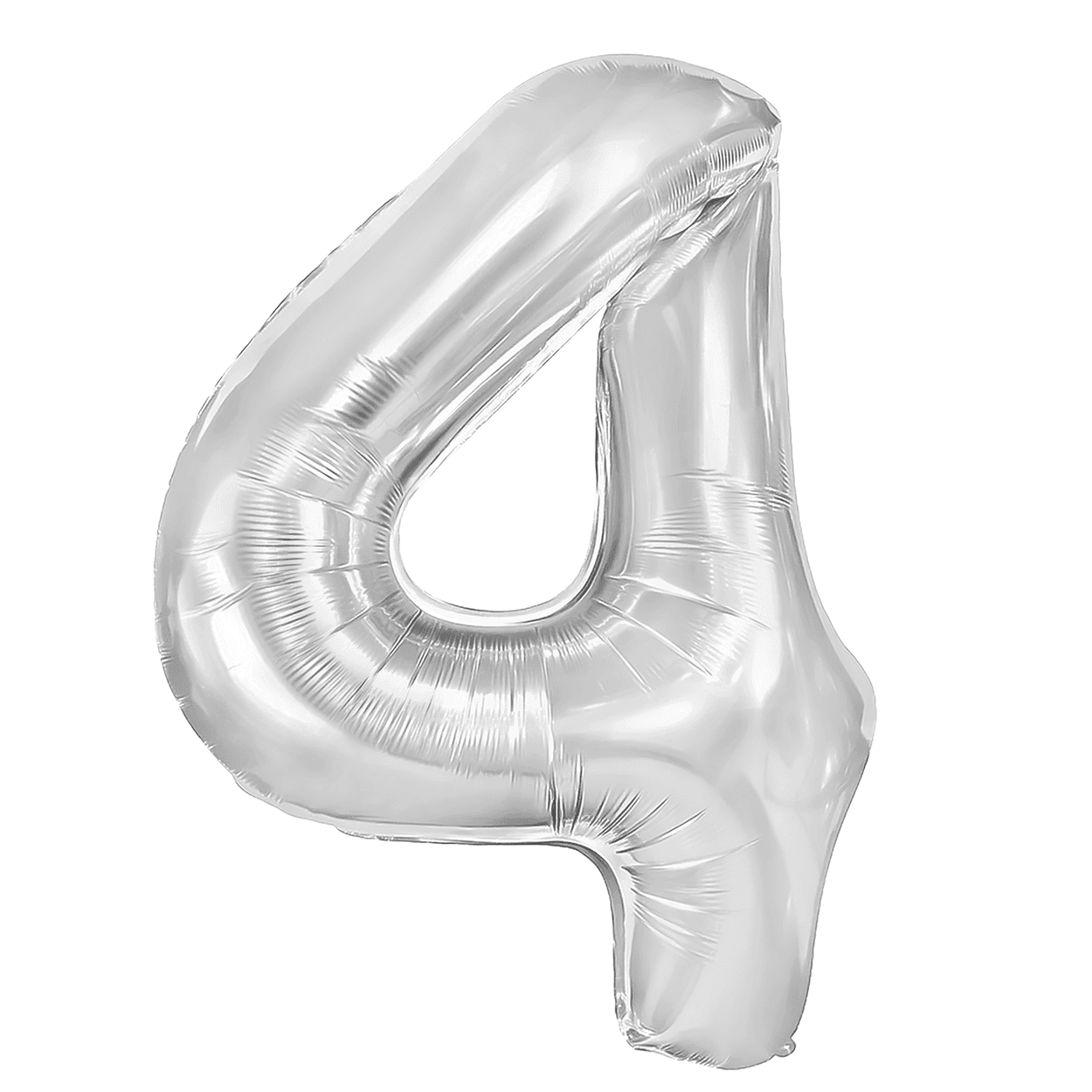 Folieballong siffra 4 silver 70 cm