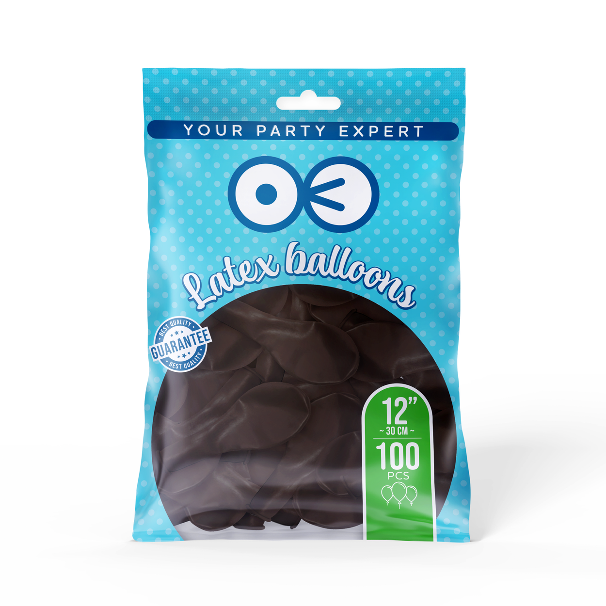 Pastellballonger chokladbrun 12 tum – 100-pack - bild 2