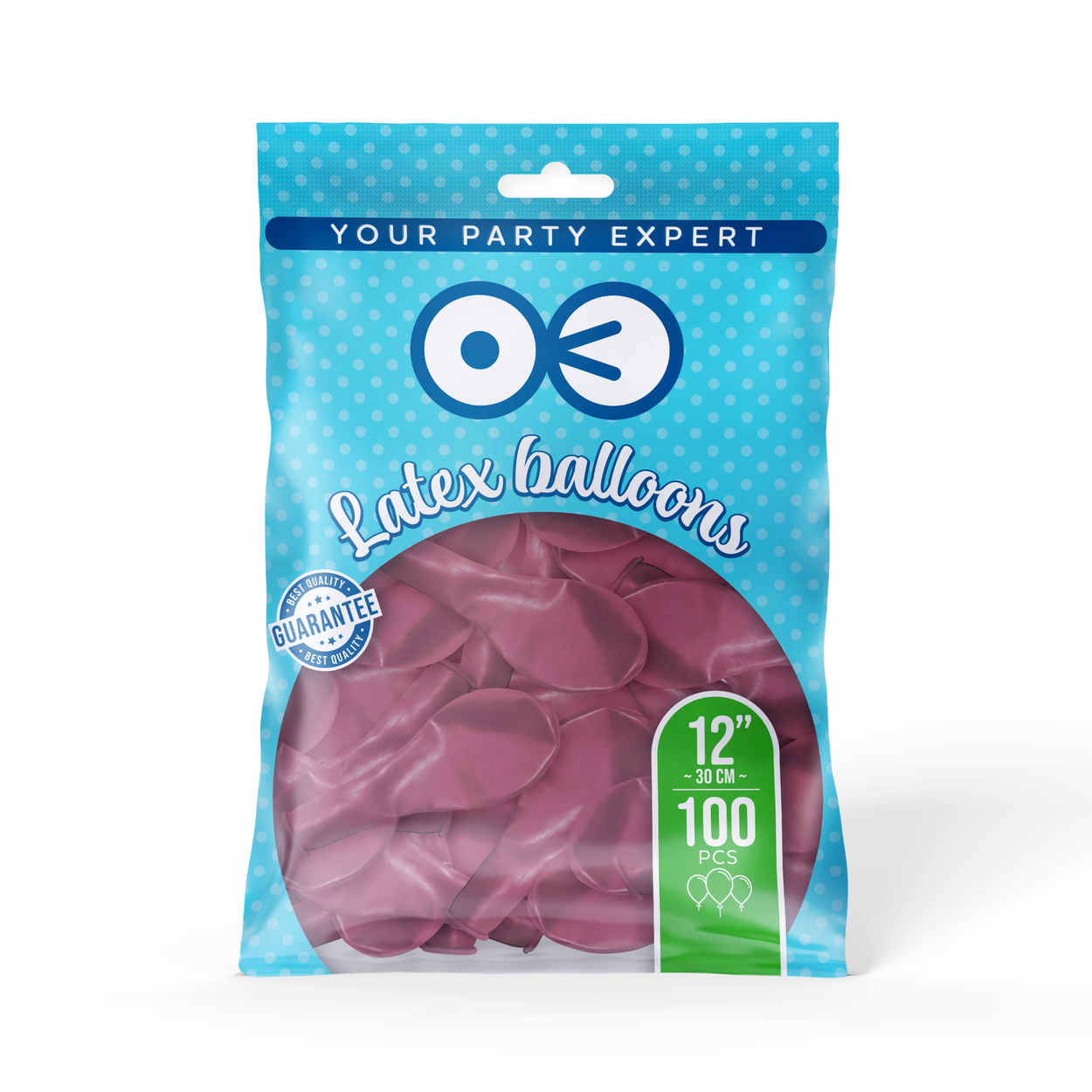 Pastellballonger vildros rosa 30 cm 12 tum – 100-pack - bild 2