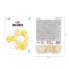 Ballongbukett guldmix med konfetti 12 tum – 10-pack