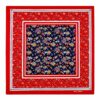Bandana med Blommor 55 cm – Röd & Blå Huvudduk Scarf i Bomull