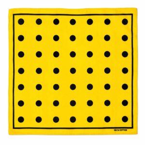 Bandana Prickig 55 cm – Gul Huvudduk Scarf i Bomull