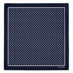 Bandana Prickig 55 cm – Marinblå Huvudduk Scarf i Bomull