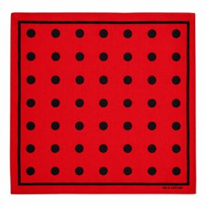 Bandana Prickig 55 cm – Röd Huvudduk Scarf i Bomull