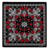 Bandana med Rosor 55 cm – Svart Paisley Huvudduk Scarf i Bomull