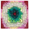 Bandana Tie Dye 55 cm – Grön & Röd Paisley Huvudduk Scarf i Bomull