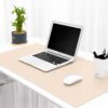 Beige skrivbordsunderlägg deskmat 100x50 cm pu-läder