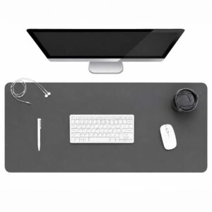 Mörkgrått Skrivbordsunderlägg Deskmat 90x40 cm PU-Läder