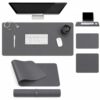 Mörkgrått skrivbordsunderlägg deskmat 60x30 cm pu-läder