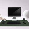 Grönt skrivbordsunderlägg deskmat 80x30 cm pu-läder