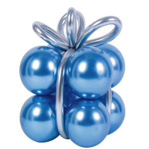 Presentballonger Blå Chrome – 13 delar