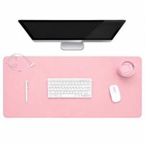 Rosa Skrivbordsunderlägg Deskmat 80x50 cm PU-Läder