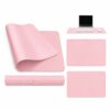 Rosa skrivbordsunderlägg deskmat 60x30 cm pu-läder