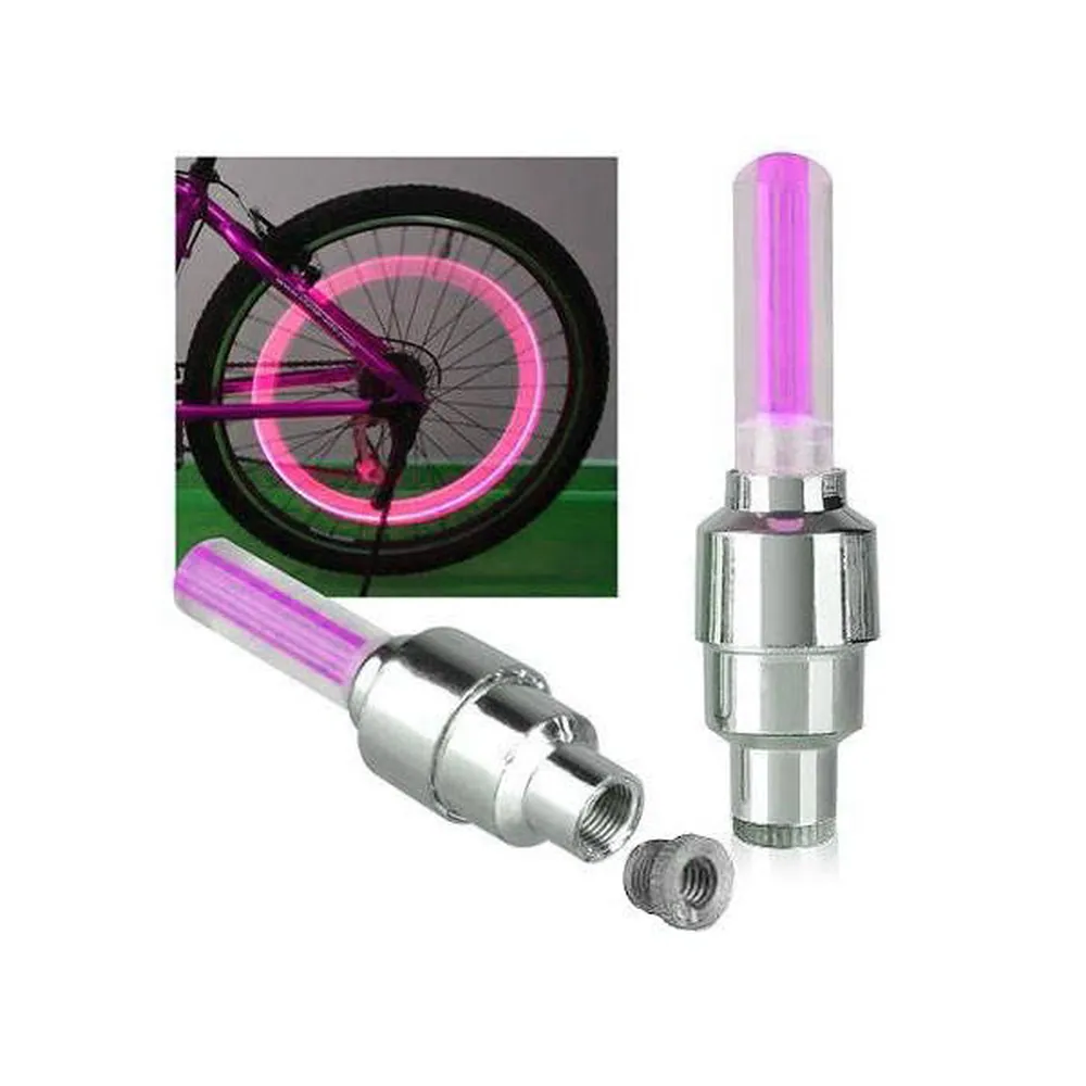 2-pack lysande led ventilhattar | cykel och bil | rosa - bild 2