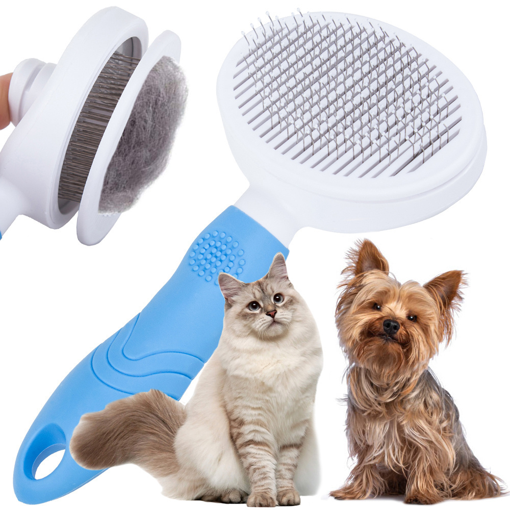 Pälsborste självrengörande för hund & katt