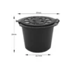5-pack återanvändbara nespresso-kapslar med mätkopp och borste