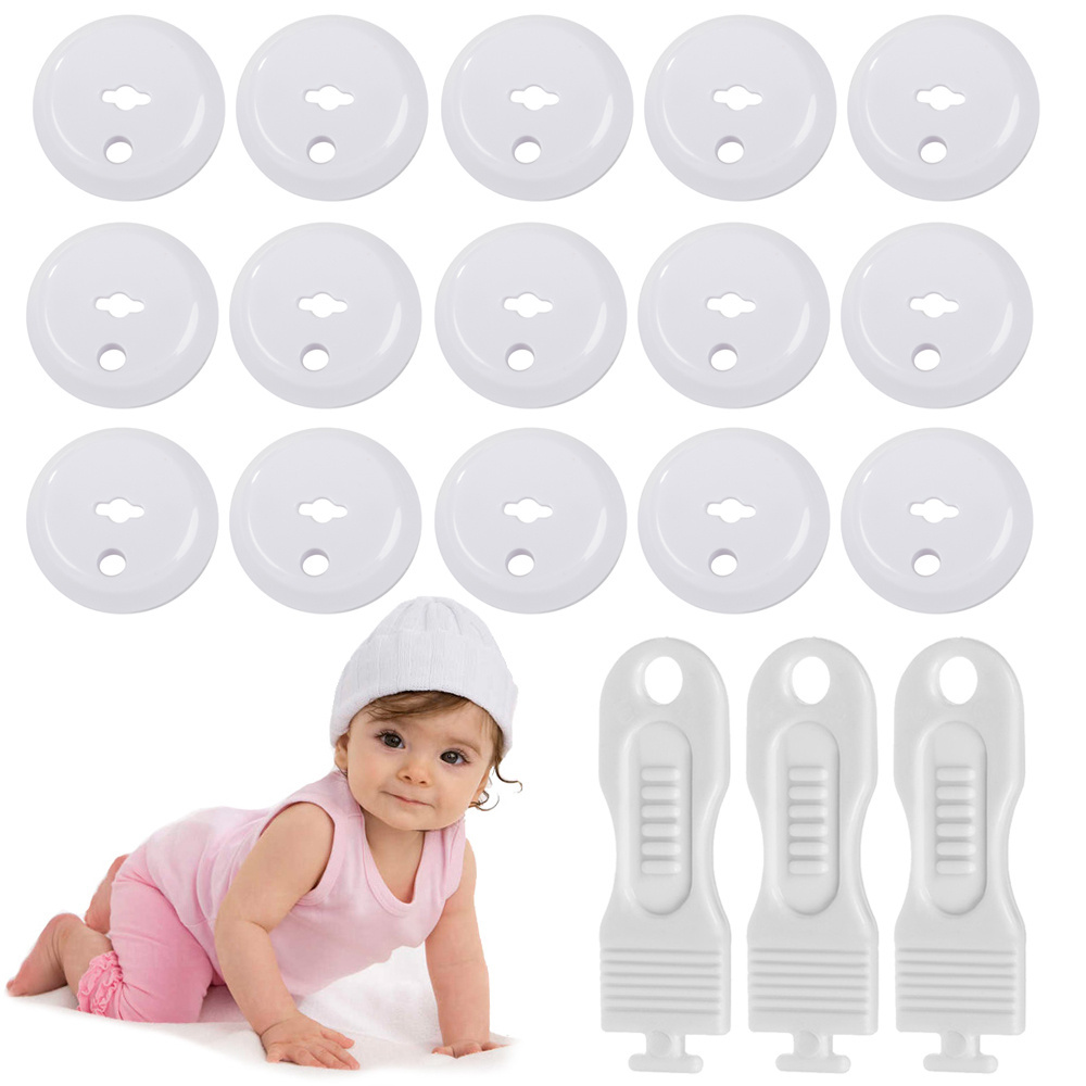 Petskydd eluttag med nyckel 15-pack