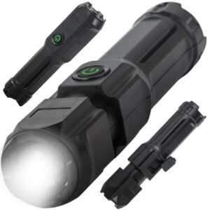 Taktisk LED-ficklampa Uppladdningsbar med Zoom