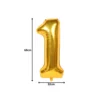 Ballong siffra 1 guld 66 cm – folieballong för födelsedag & dekoration