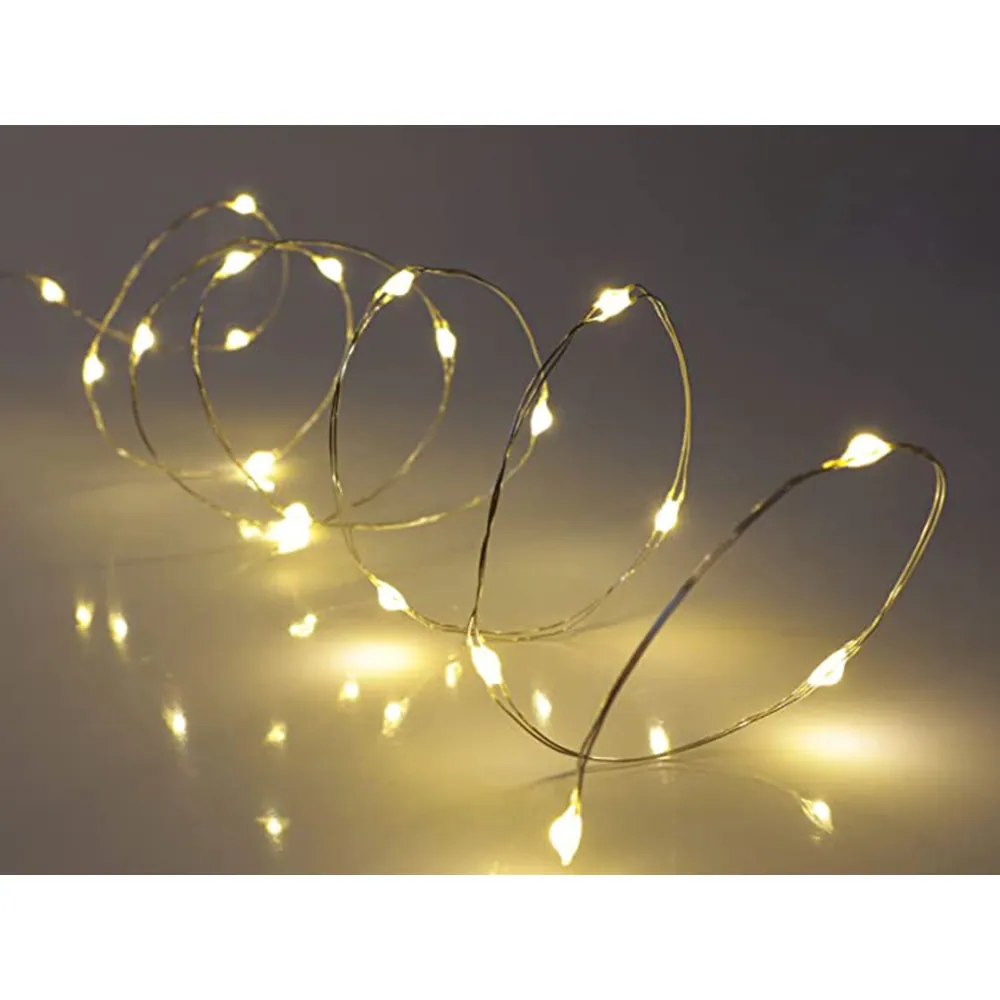 Batteridriven led ljusslinga varm vit 10m - bild 2