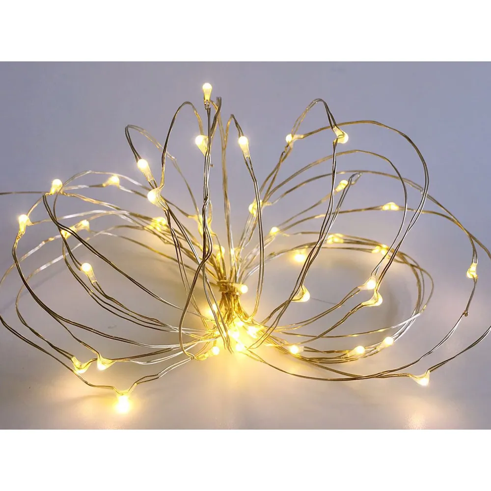 Batteridriven led ljusslinga varm vit 10m - bild 6