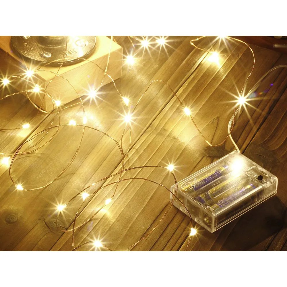 Batteridriven led ljusslinga varm vit 10m - bild 7