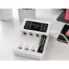 Batteriladdare för aa och aaa med 4 aa-batterier och usb-c