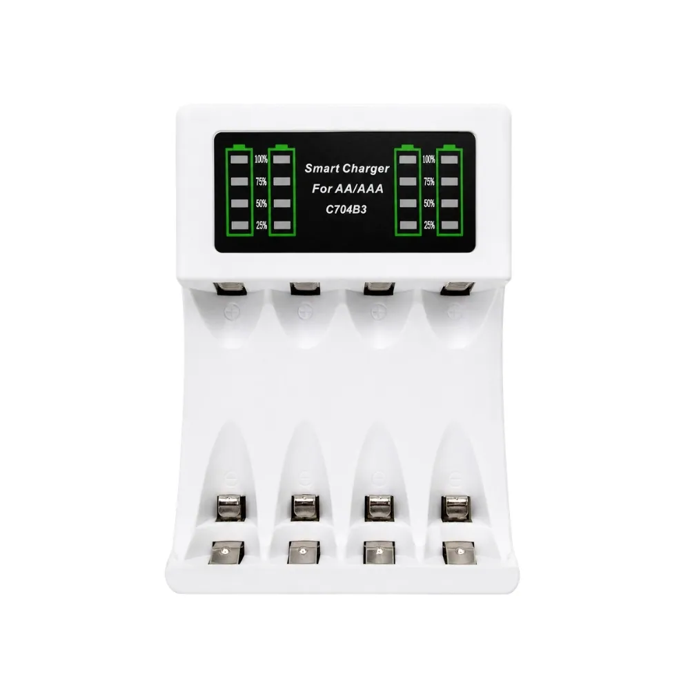Batteriladdare för aa och aaa med 4 aa-batterier och usb-c - bild 7